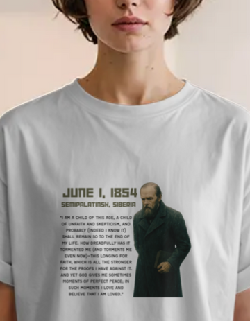 Oversized Dostoevsky (Letters from the Underground) Limited Edition Tee | Soft And Breathable 180 GSM
