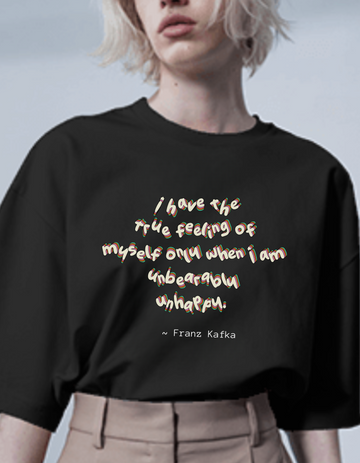 Oversized Kafka (Vertigo Letters) Limited Edition Tee | Soft And Breathable 180 GSM