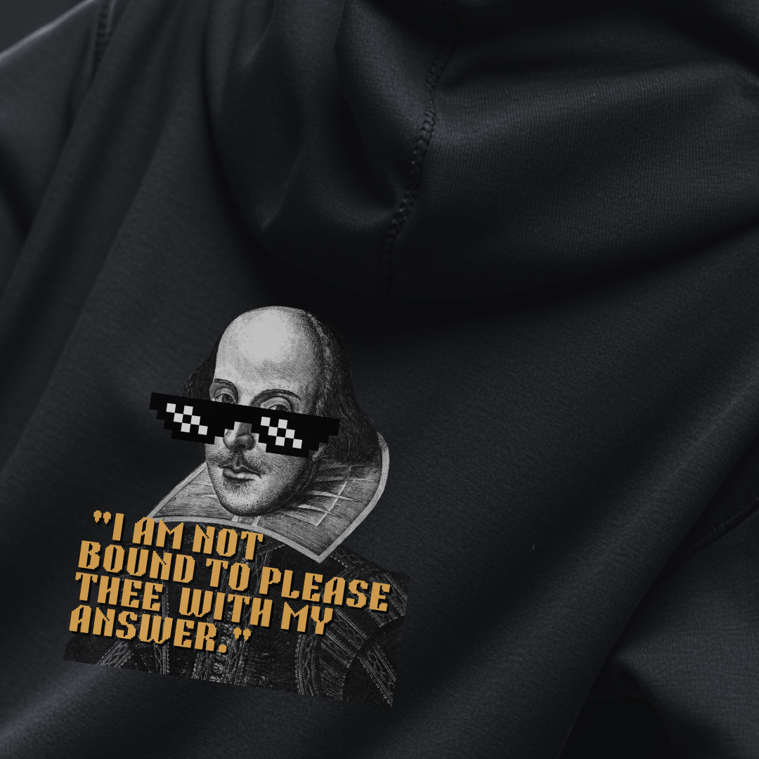 Shakespeare Thug Life Limited Edition Black Hoodie | Soft & Breathable Pure Cotton