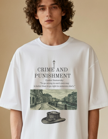 Crime and Punishment Premium Oversized Tee | Soft And Breathable Heavy Cotton