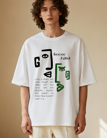 Romeo Juliet Premium Oversized Tee | Soft And Breathable Heavy Cotton 220 GSM