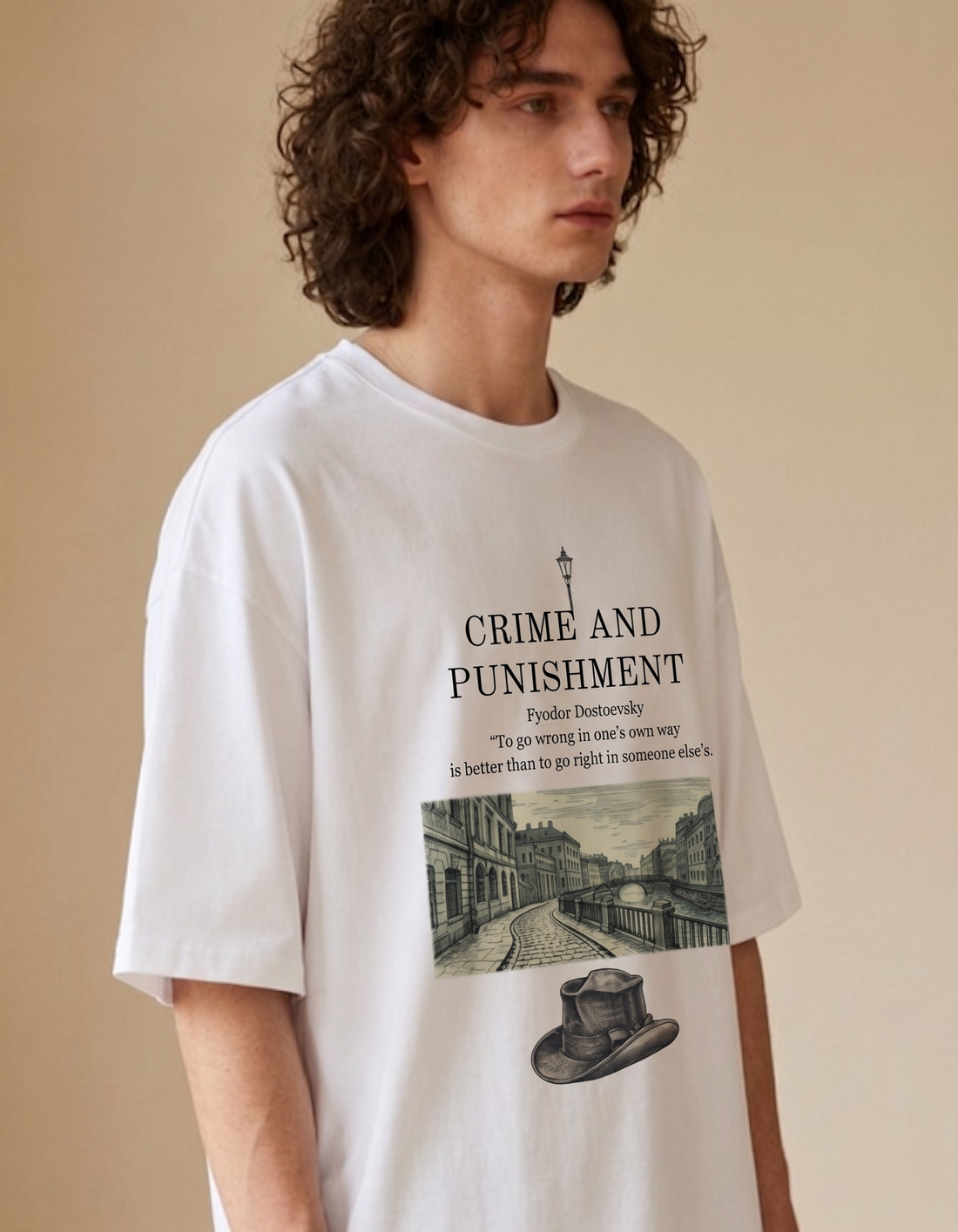Crime and Punishment Premium Oversized Tee | Soft And Breathable Heavy Cotton