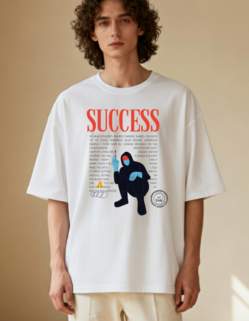 Success Premium Oversized Tee | Soft And Breathable Heavy Cotton 220 GSM