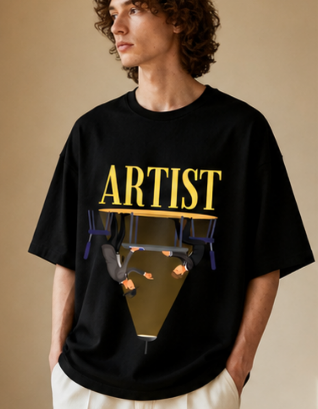 Artist in Spotlight Premium Oversized Tee | Soft And Breathable Heavy Cotton 220 GSM