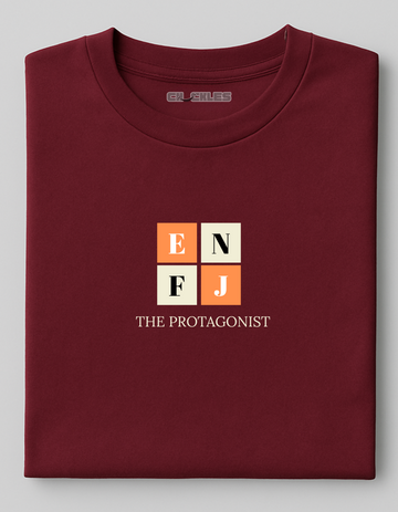 Classic ENFJ Protagonist Typography Tee | Soft And Breathable 180 GSM