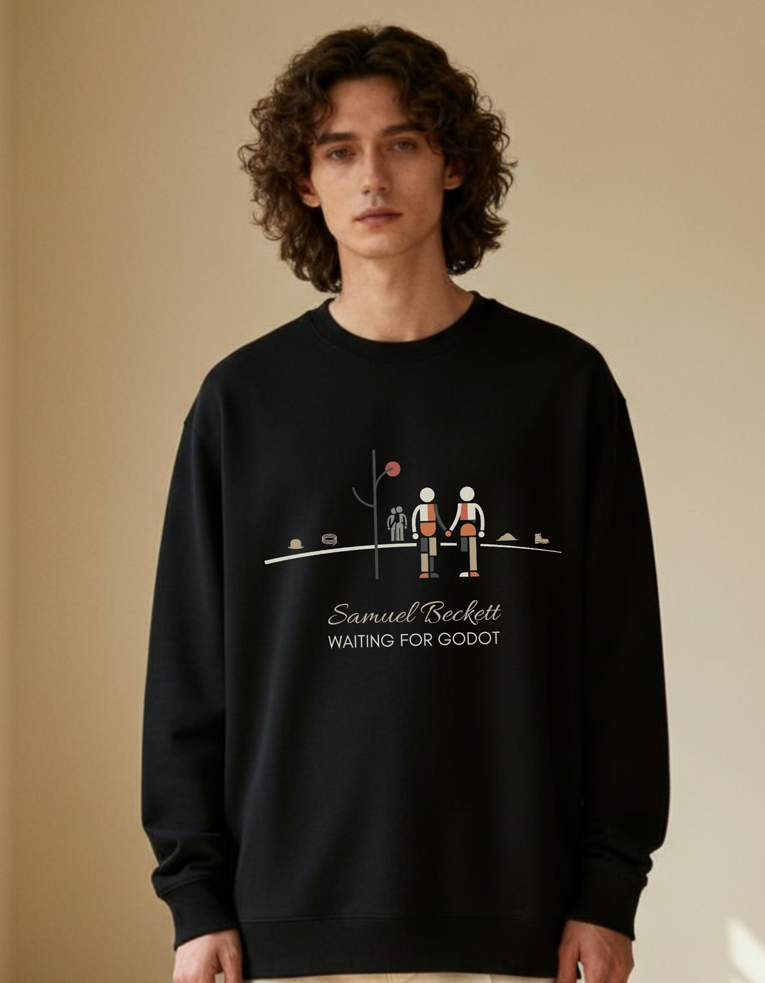 Waiting For Godot Premium Sweatshirt | Soft And Breathable Pure Cotton