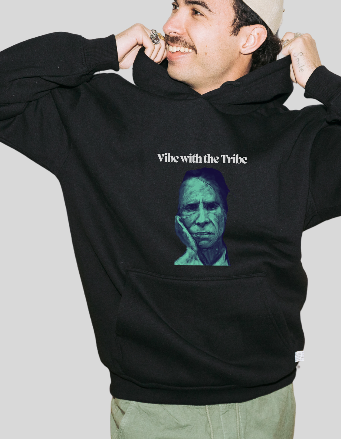 Jaun Eliya Vibe with the Tribe Limited Edition Black Hoodie | Soft & Breathable Pure Cotton