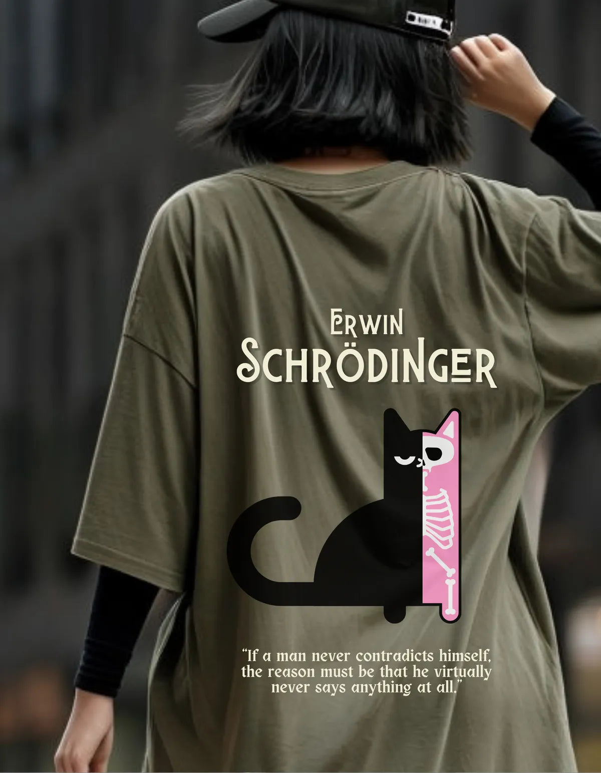 Oversized Schrodinger Limited Edition Tee | Soft and Breathable