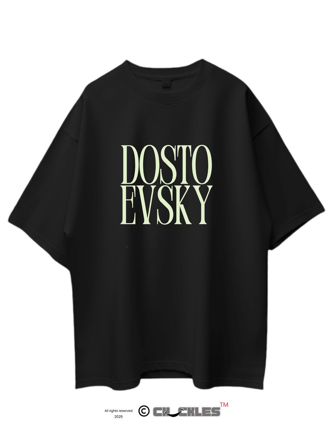 Oversized Dostoevsky Solid Limited Edition Tee | Soft And Breathable 180 GSM