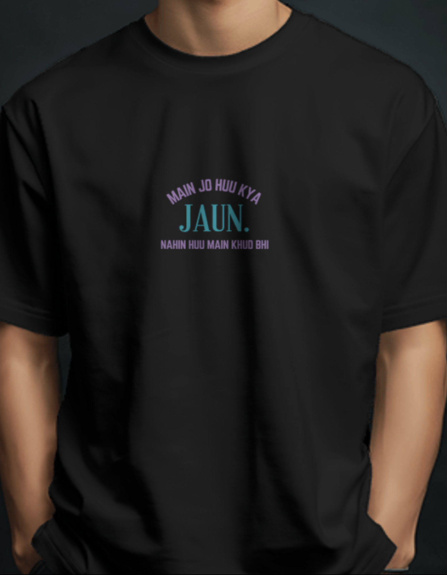 Black Jaun Eliya Unisex Tee | Soft And Breathable 180 GSM