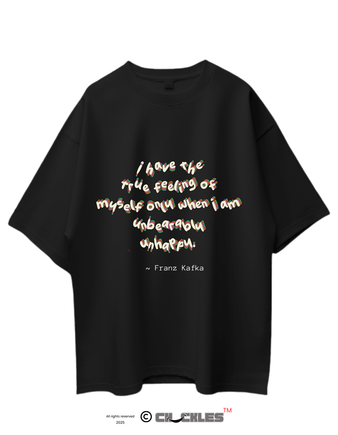 Oversized Kafka (Vertigo Letters) Limited Edition Tee | Soft And Breathable 180 GSM