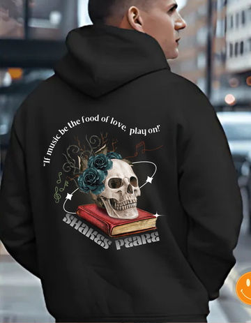 Black Shakespeare Play On Hoodie Limited Edition | Soft & Breathable Pure Cotton