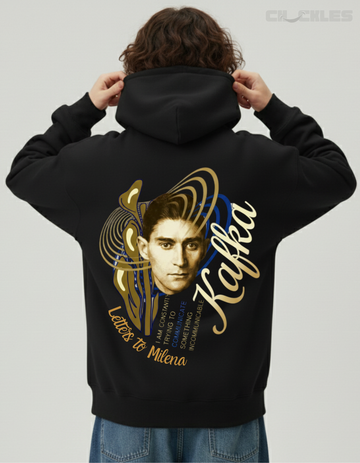 Kafka Letters to Milena Limited Edition Black Hoodie | Soft & Breathable Pure Cotton