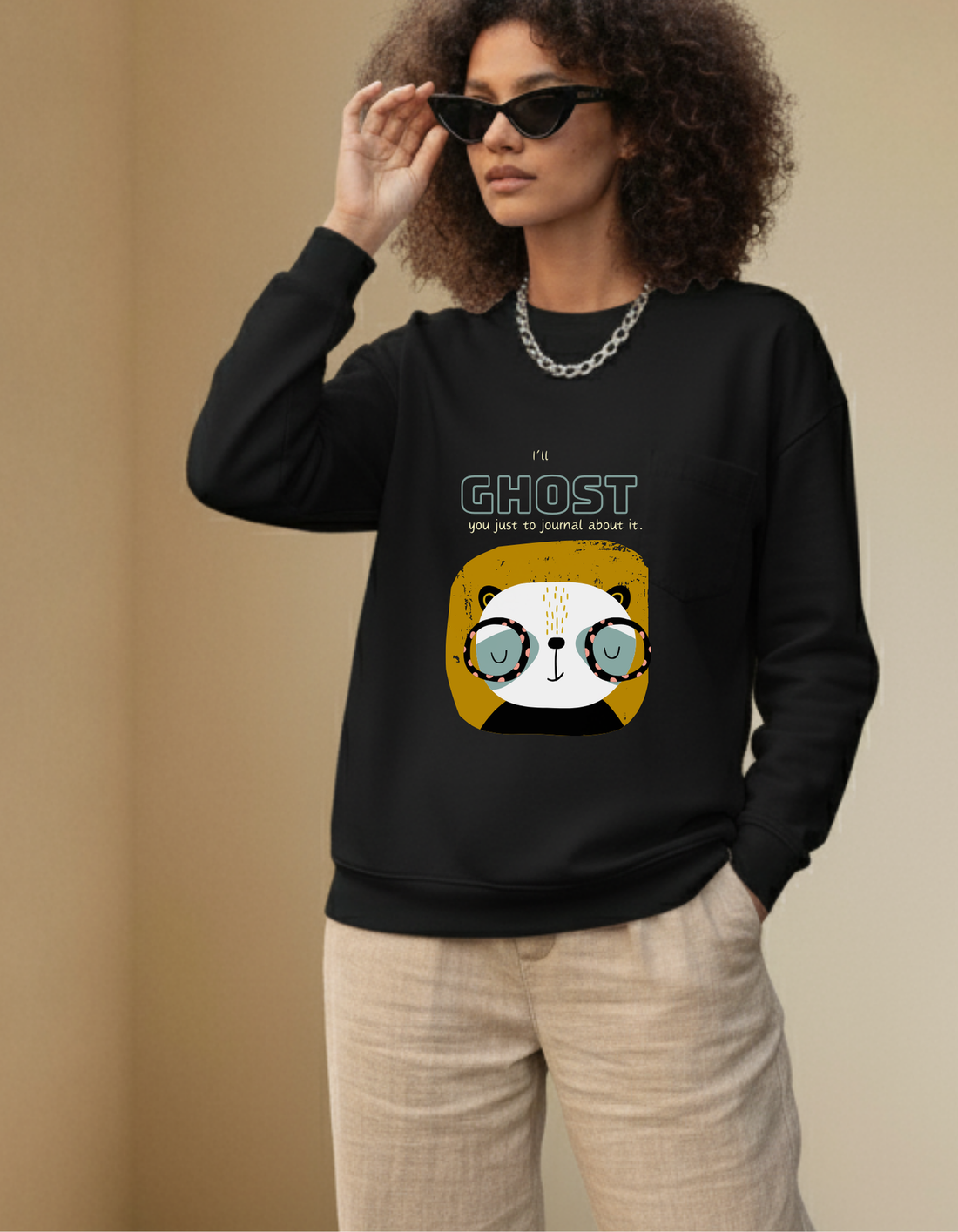 Ghosting Premium UNISEX Sweatshirt The Self Tee | Soft And Breathable Pure Cotton