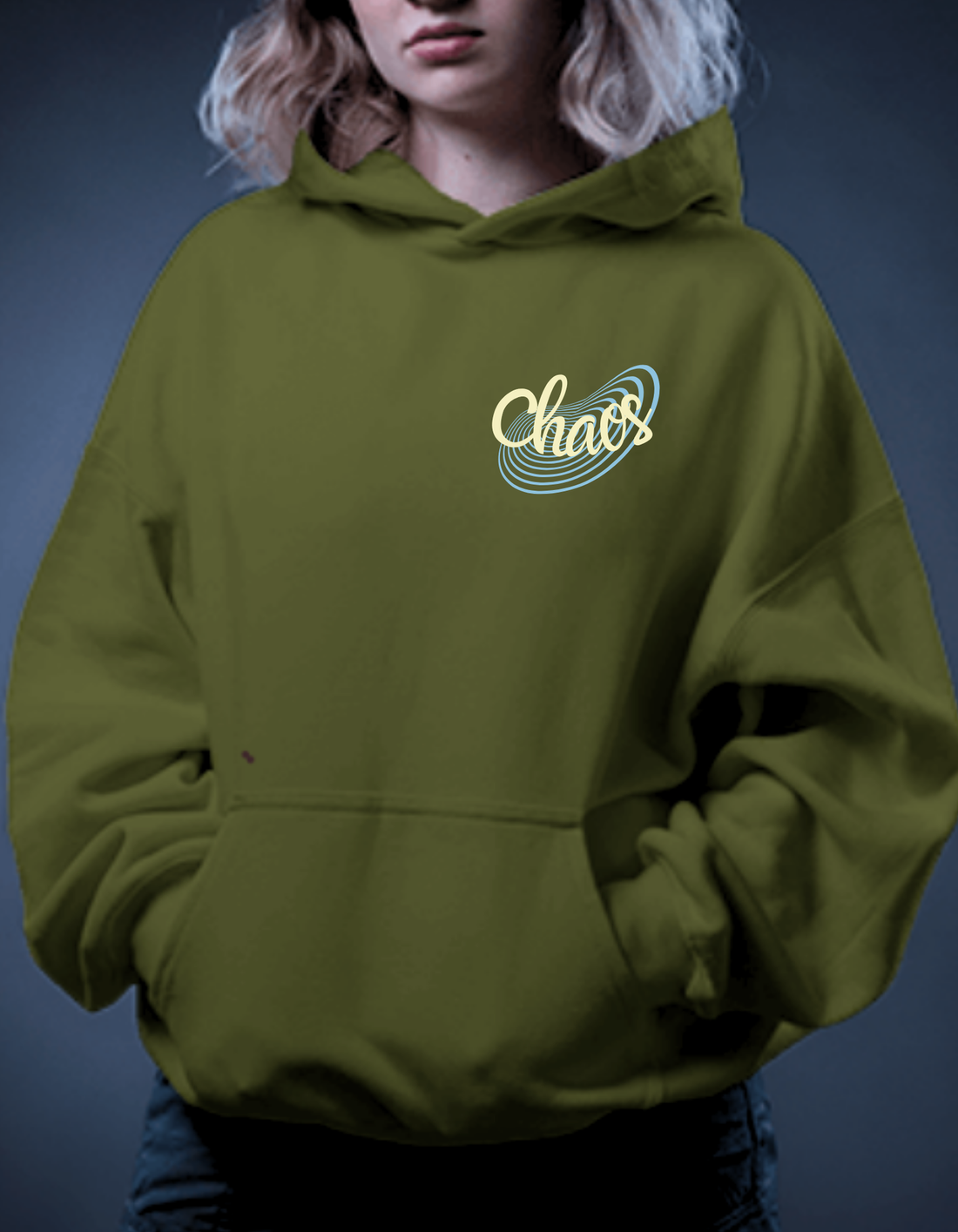 Nietzsche Chaos within You Limited Edition Olive Green Hoodie | Soft & Breathable Pure Cotton
