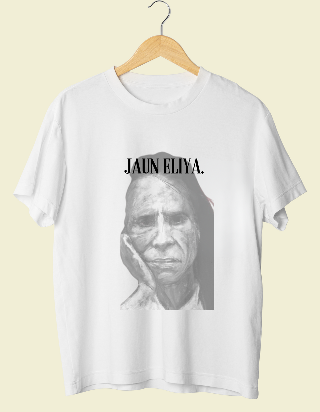 White Jaun Eliya Unisex | Soft And Breathable 180 GSM