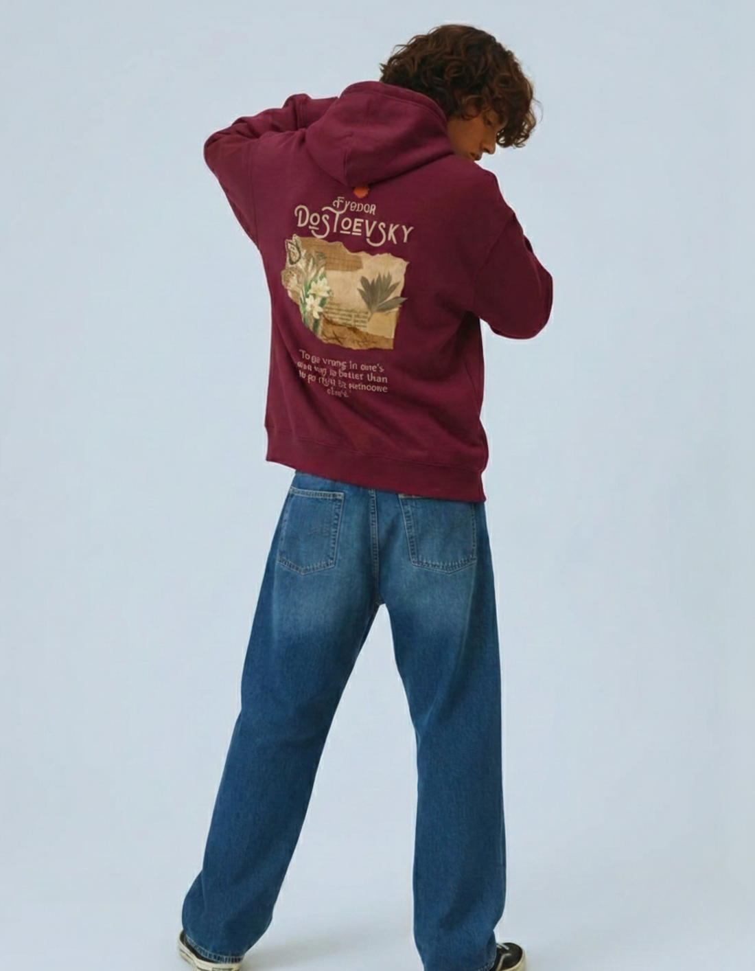 Dostoevsky Right and Wrong Limited Edition Dark Maroon Hoodie | Soft & Breathable Pure Cotton