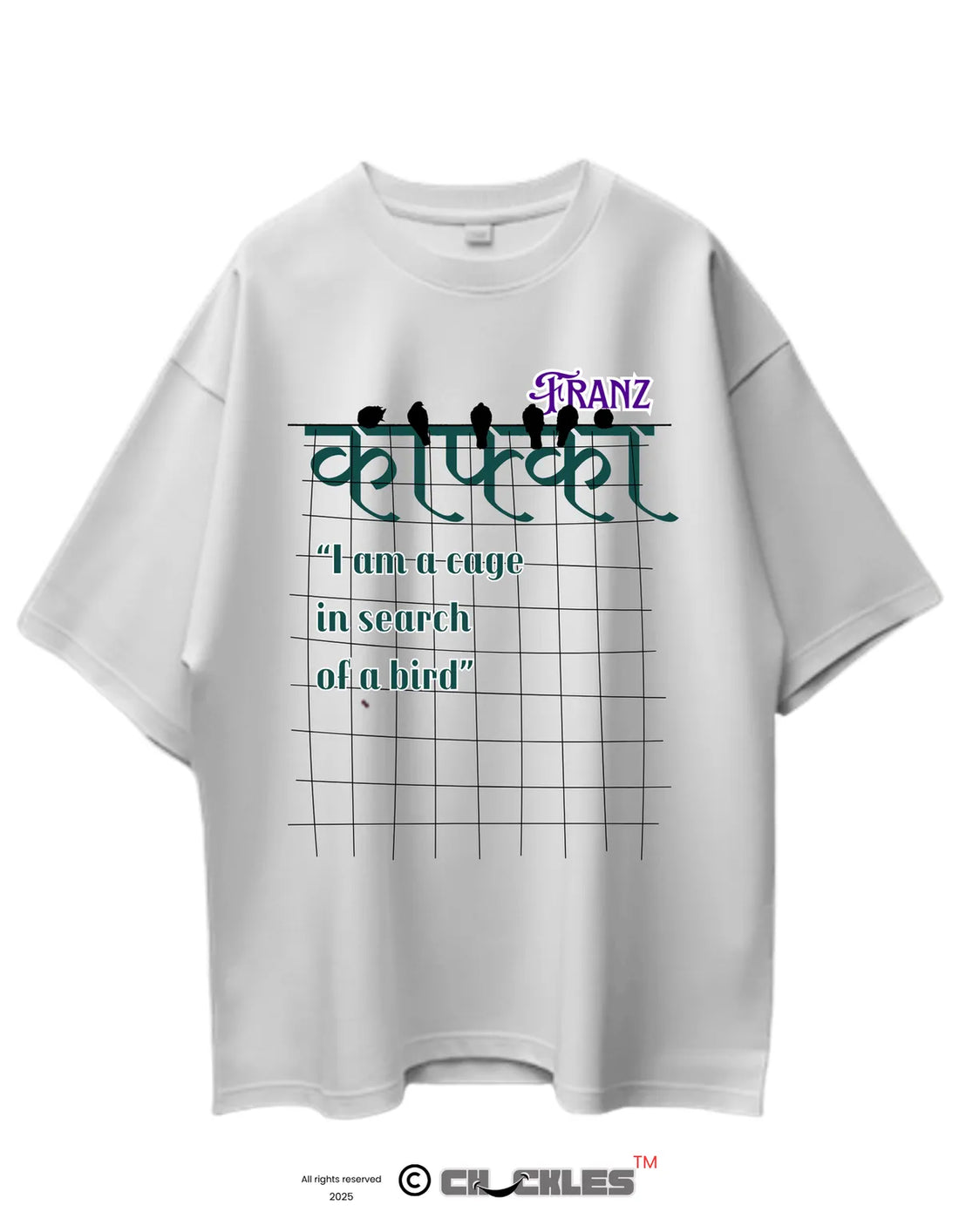 Oversized Kafka Devanagari Limited Edition Tee | Soft And Breathable 180 GSM