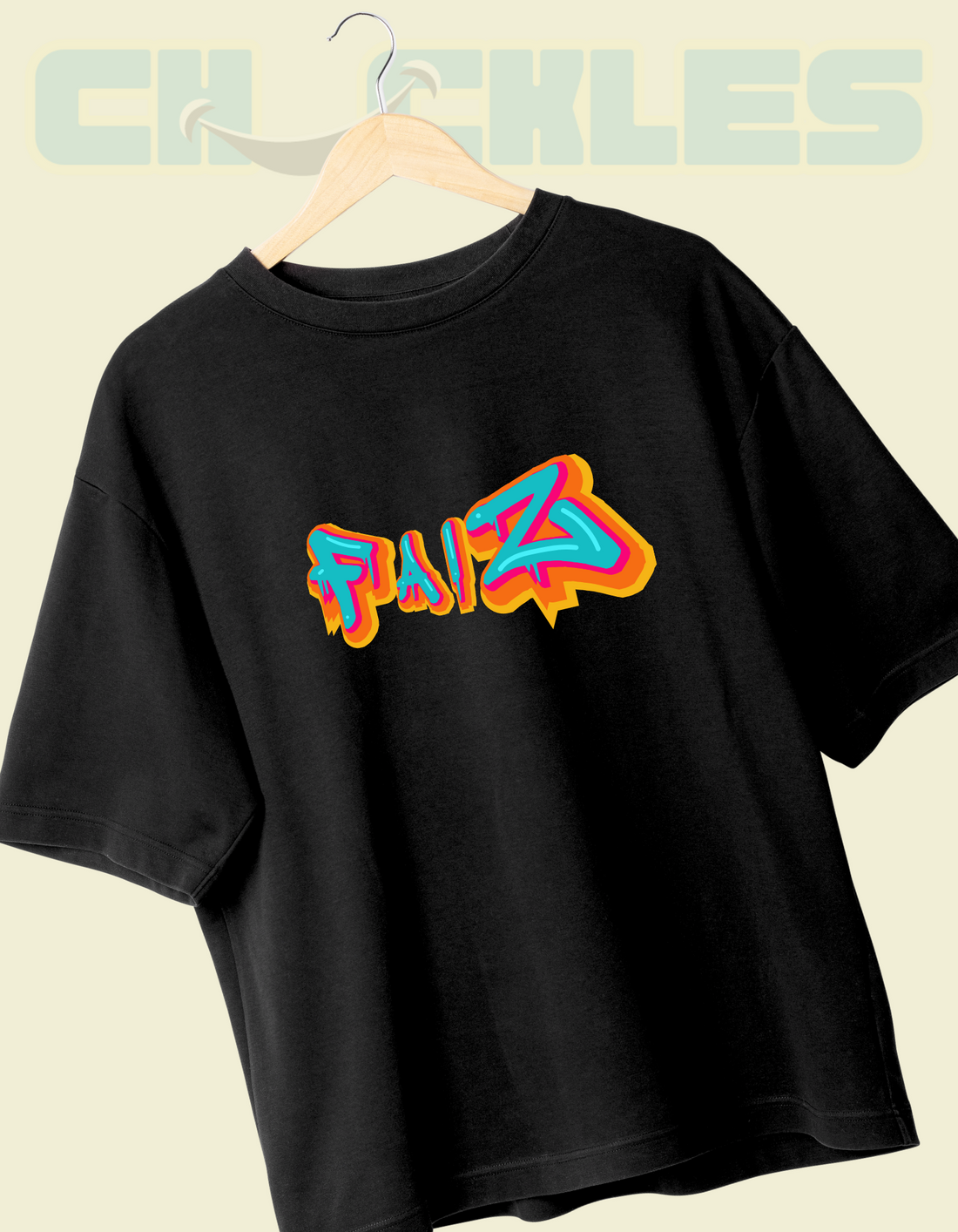 Black Faiz Unisex Typography Tee | Soft and Breathable 180 GSM